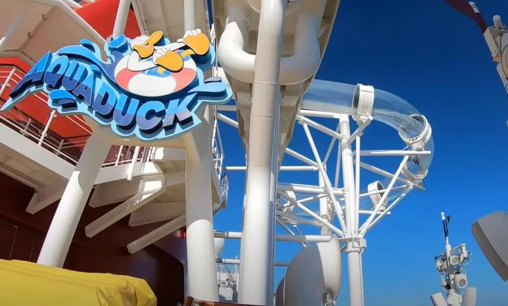 AquaDuck waterslide on Disney cruise