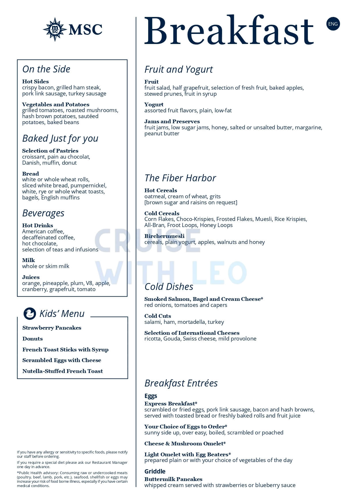 All Msc Cruises Menus For 2024 Images And Pdf Cruise With Leo