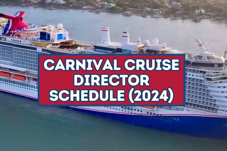 carnival cruise director schedule 2024
