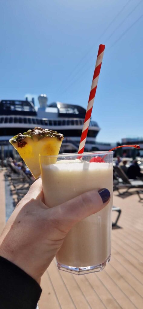 Alcohol-free pineapple cocktail on MSC
