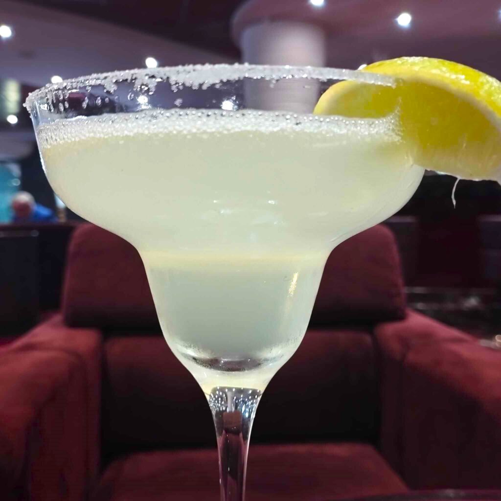 Lemon drop cocktail on an MSC cruise