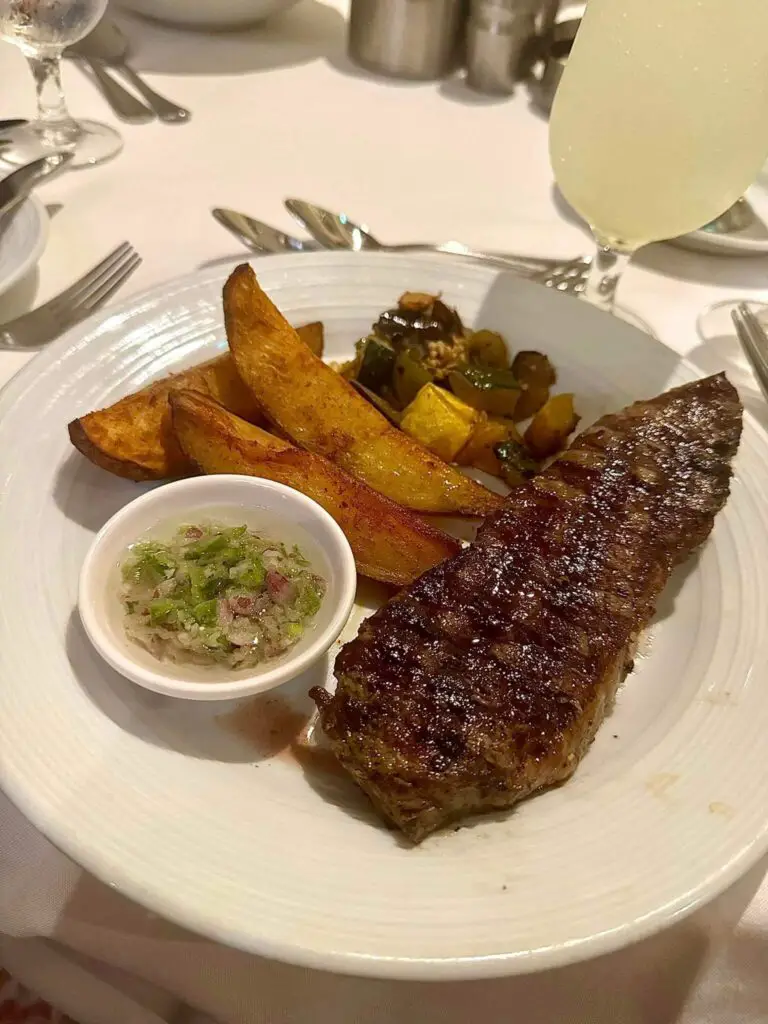 New York strip steak on Royal Caribbean