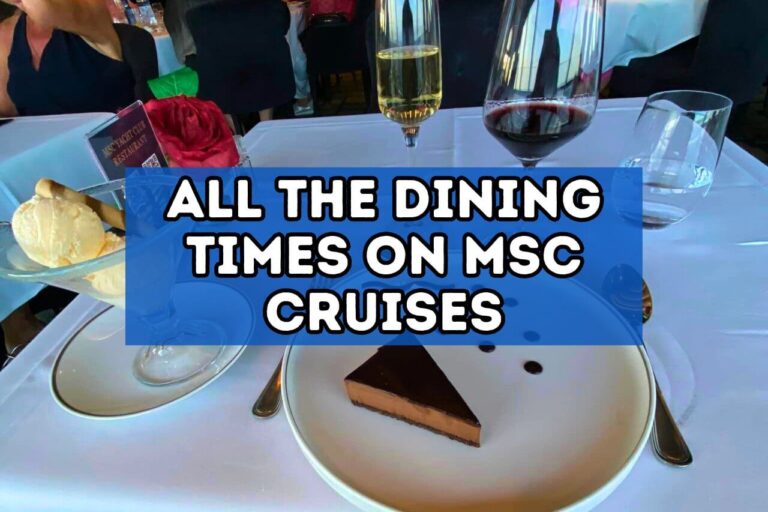 dining times on msc