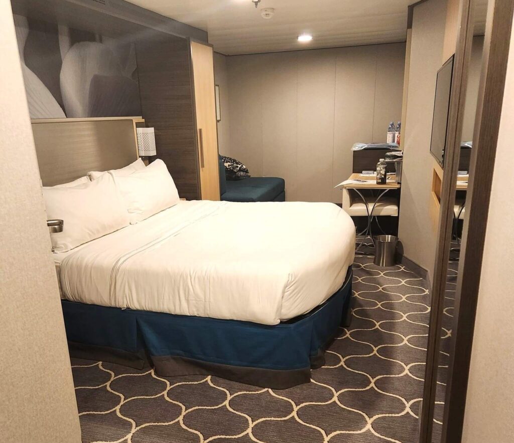 Inside cabin on Royal Caribbean