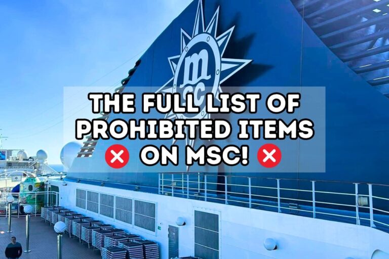 prohibited items on msc cruises