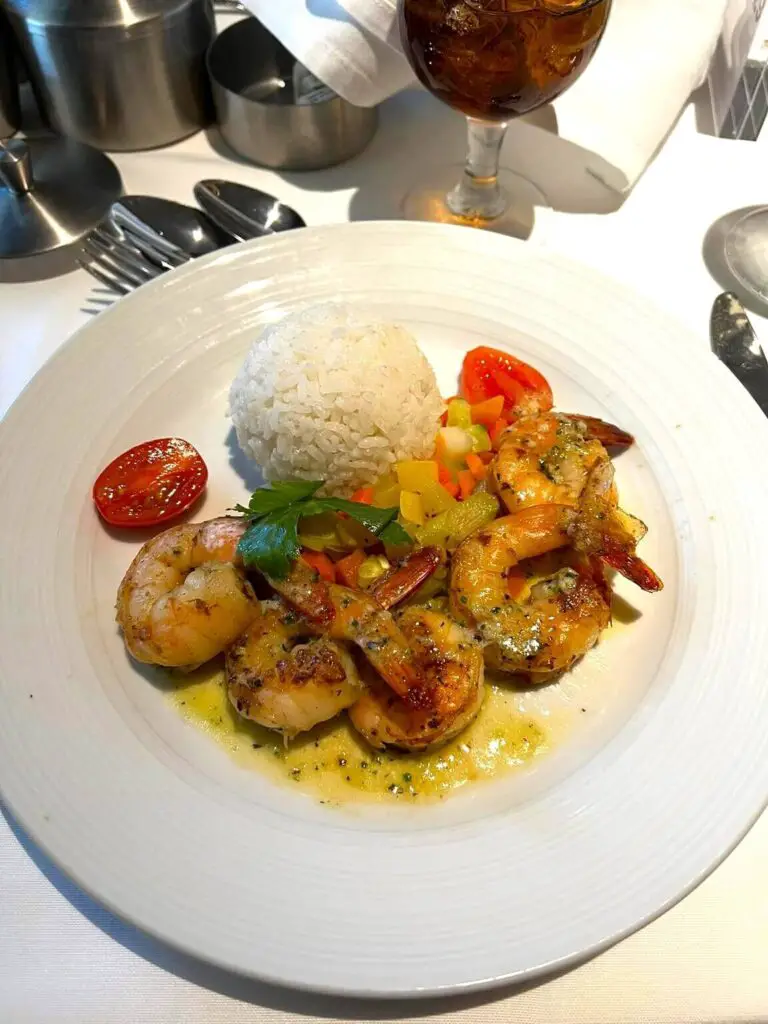 Shrimp dish on Royal Caribbean