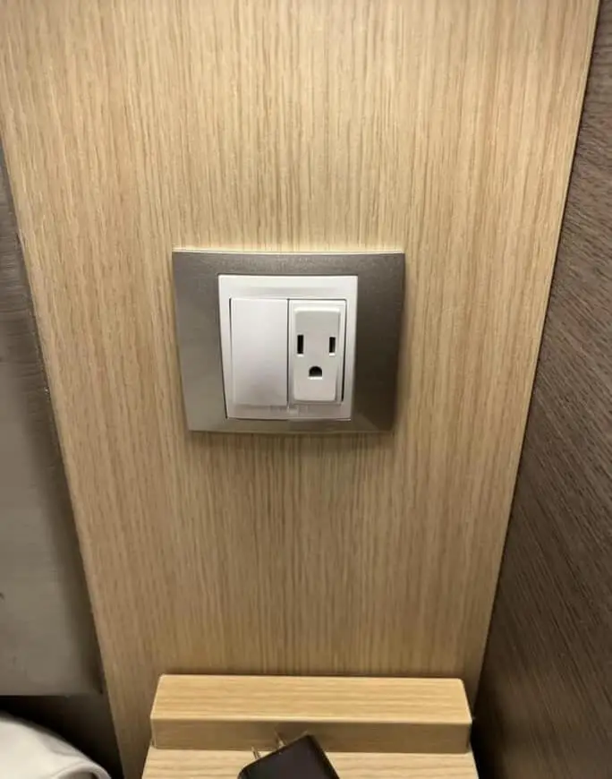 Outlets beside the bed