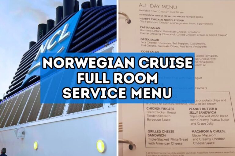 ncl room service menu