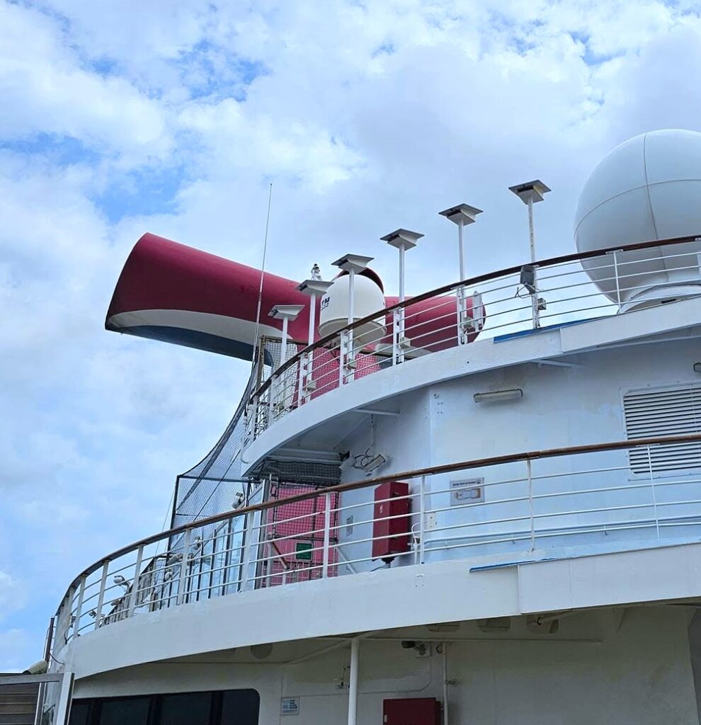 Starlink antennas on Carnival Valor