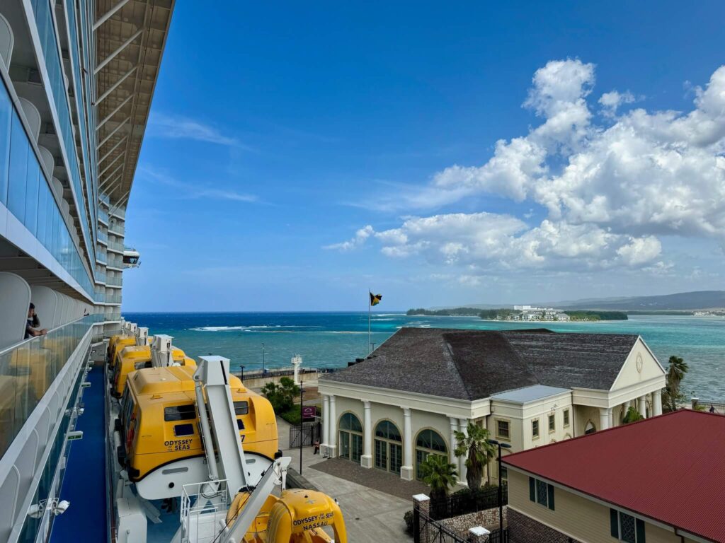 Cruise docked in port