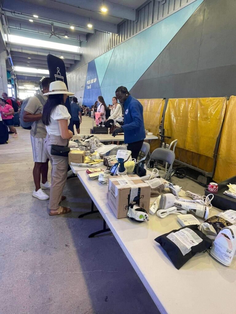 Confiscated items at cruise port