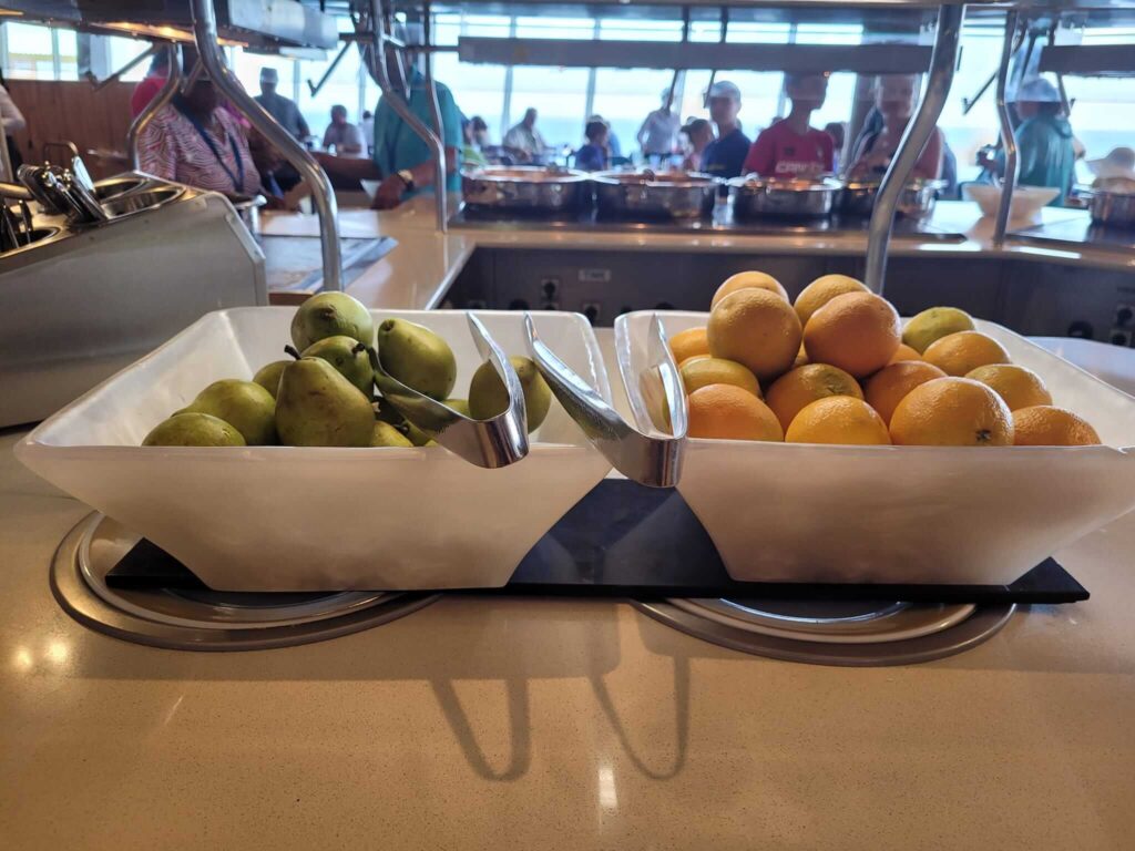 Fruit at the cruise buffet