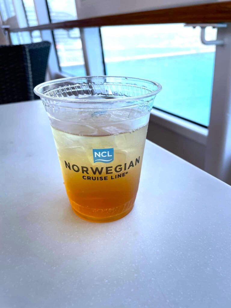 Iced tea on Norwegian