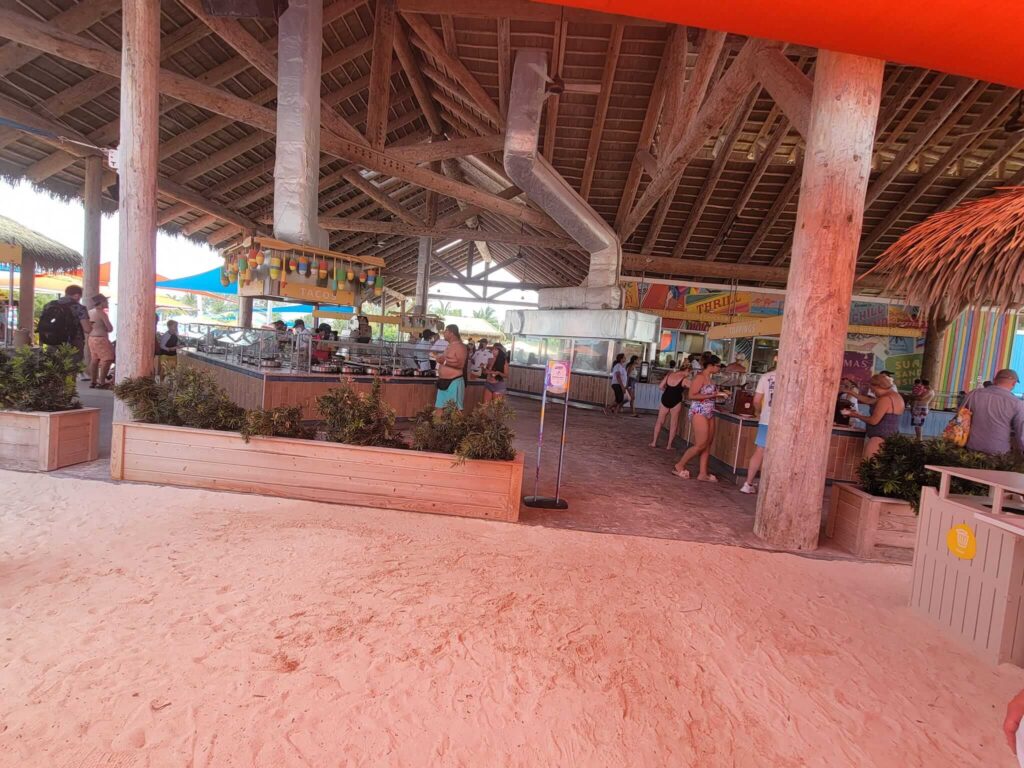 Lunch area at a private island