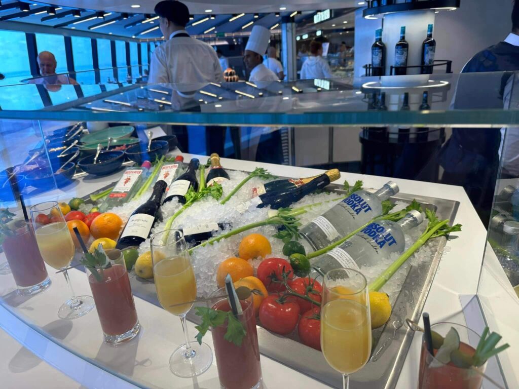 Small cruise ship buffet