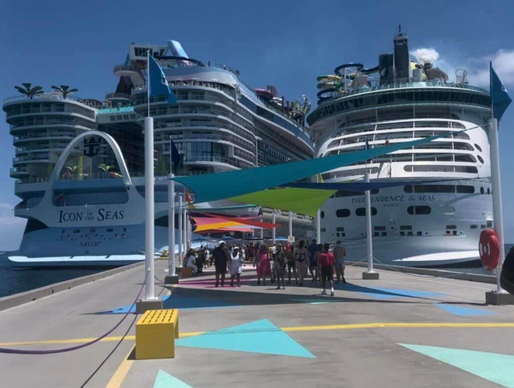 Two Royal Caribbean ships in Cococay