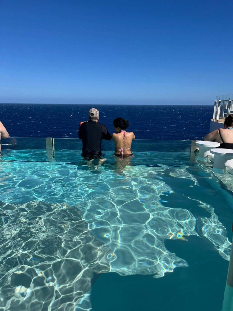 Infinity pool on a cruise