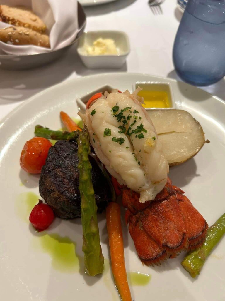 lobster tail and filet mignon