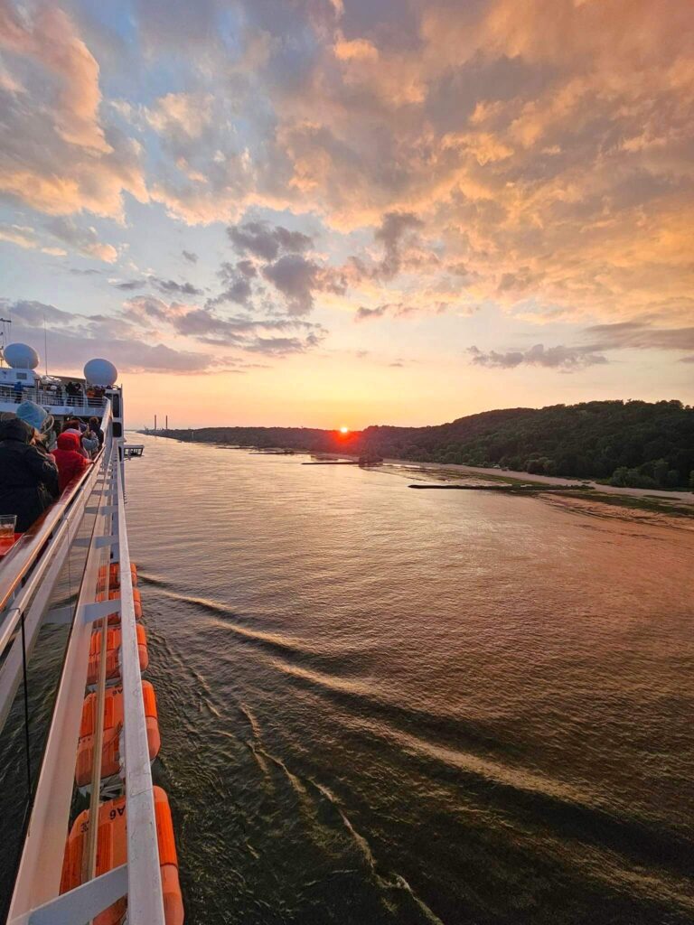 sunrise from a cruise ship