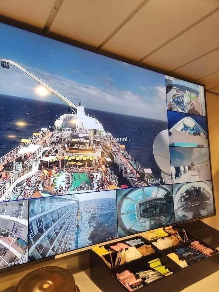 surveillance cameras on a cruise