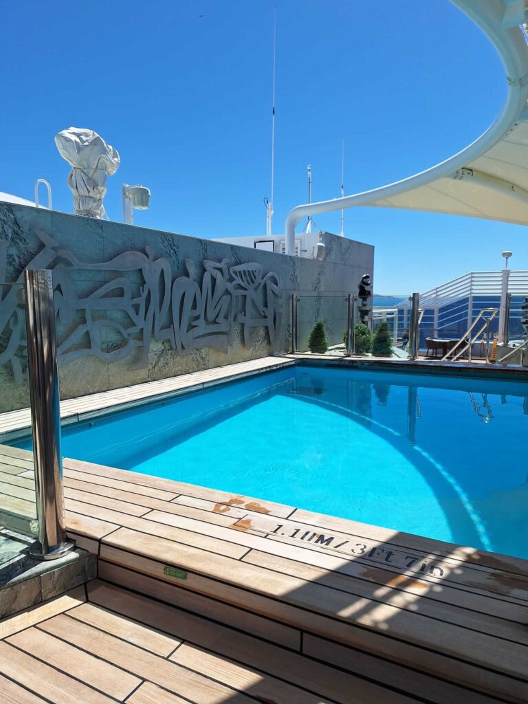 Yacht club pool on MSC Fantasia