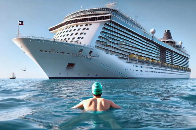 cruise ship pull swimmer under