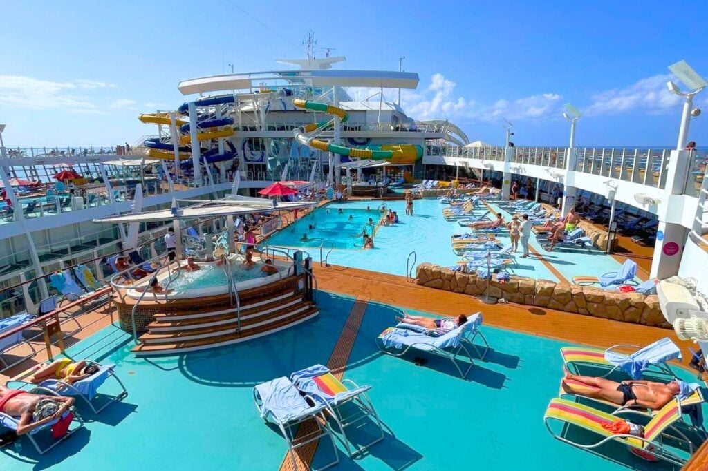 Cruise top deck sunny day