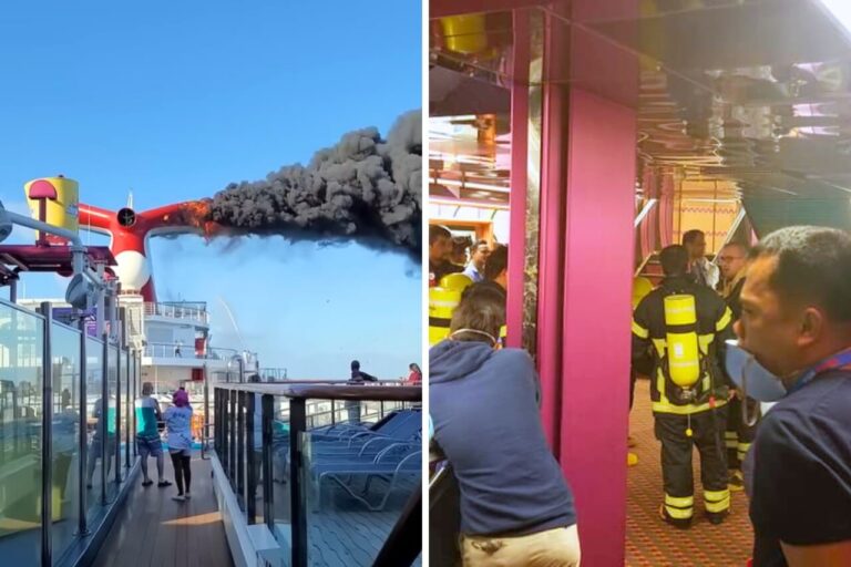 fire on a cruise ship