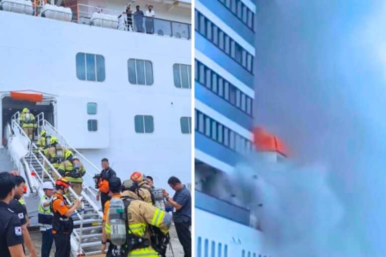 fire on a cruise ship