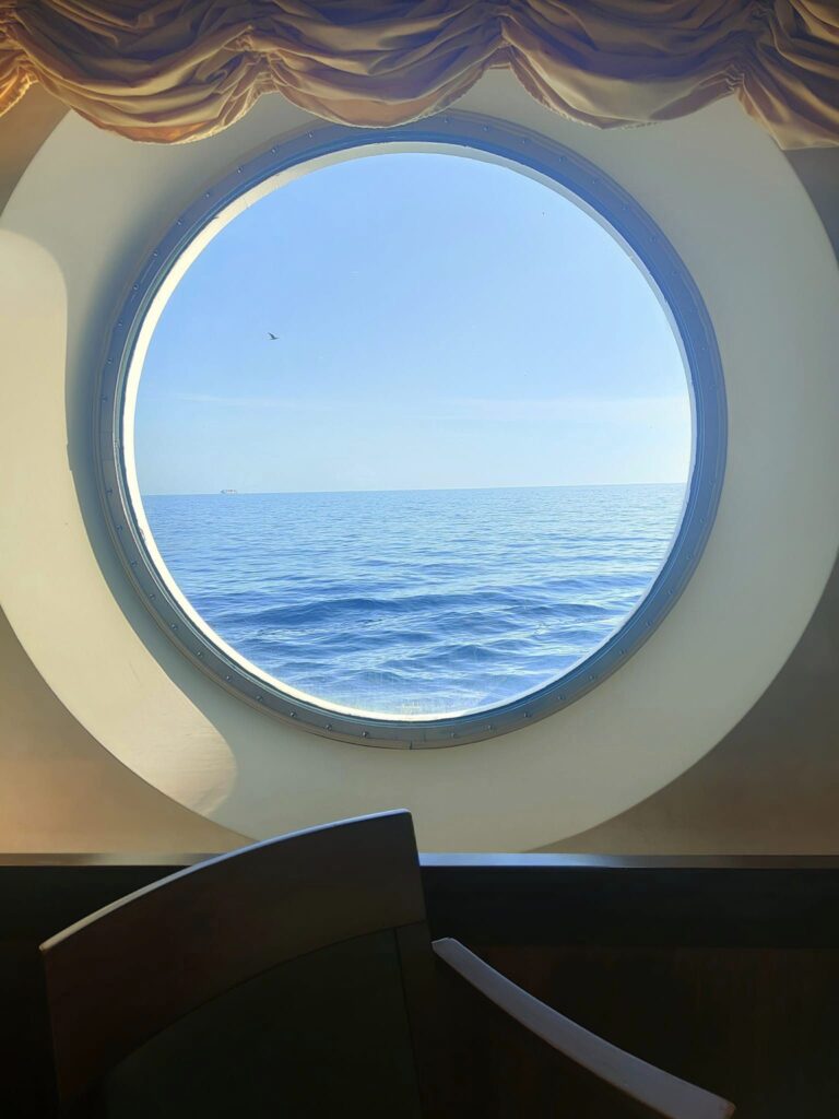 Natural light from the cruise window