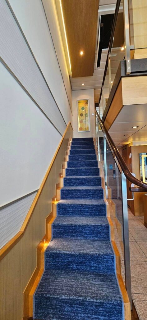 Stairs in a cruise cabin