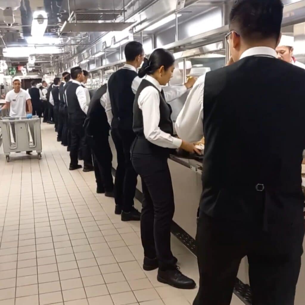 waiters on a cruise ship