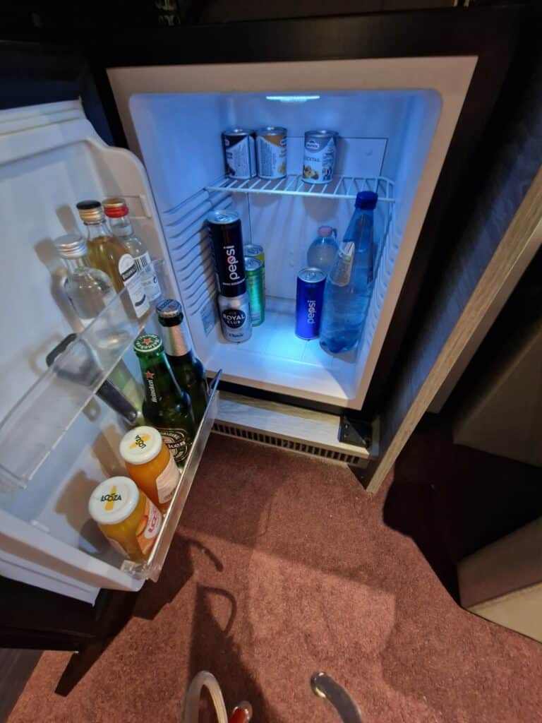 Mini-fridge on a cruise