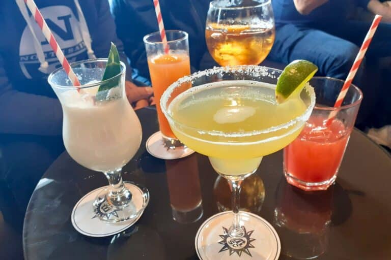 different drinks on a cruise ship