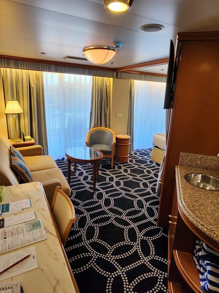 Carpet in a cruise cabin