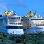 Two Royal Caribbean cruise ships