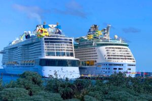 Two Royal Caribbean cruise ships