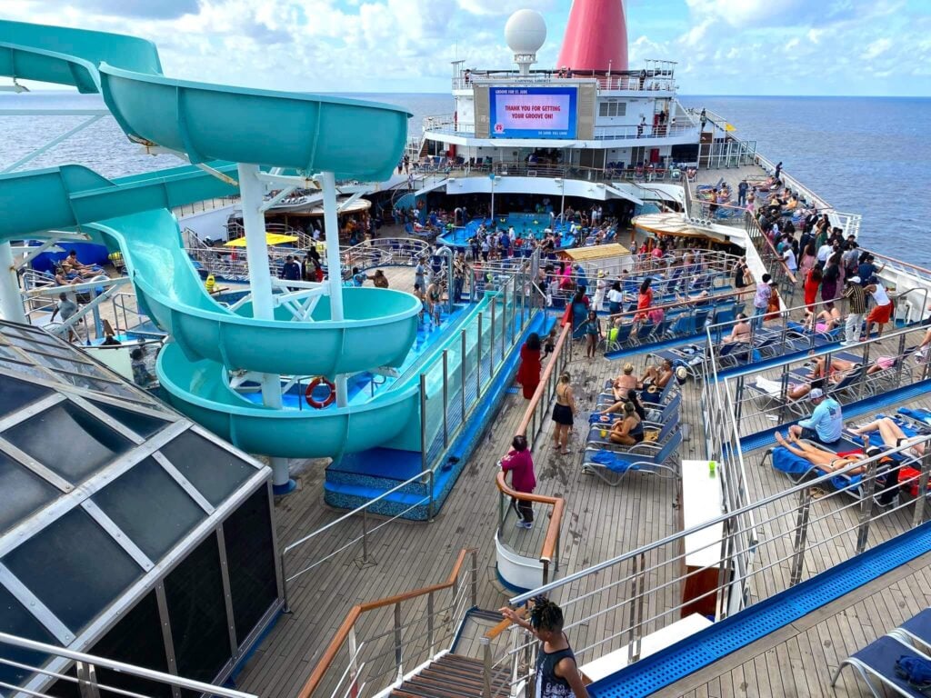 Top deck of Carnival Liberty
