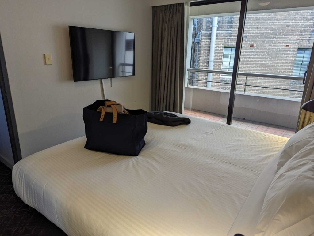 Modest hotel room