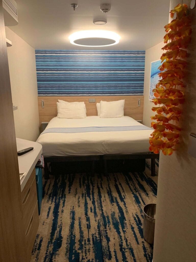 inside cabin on Carnival Jubilee