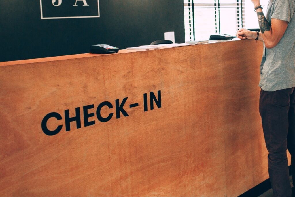 Hotel check-in