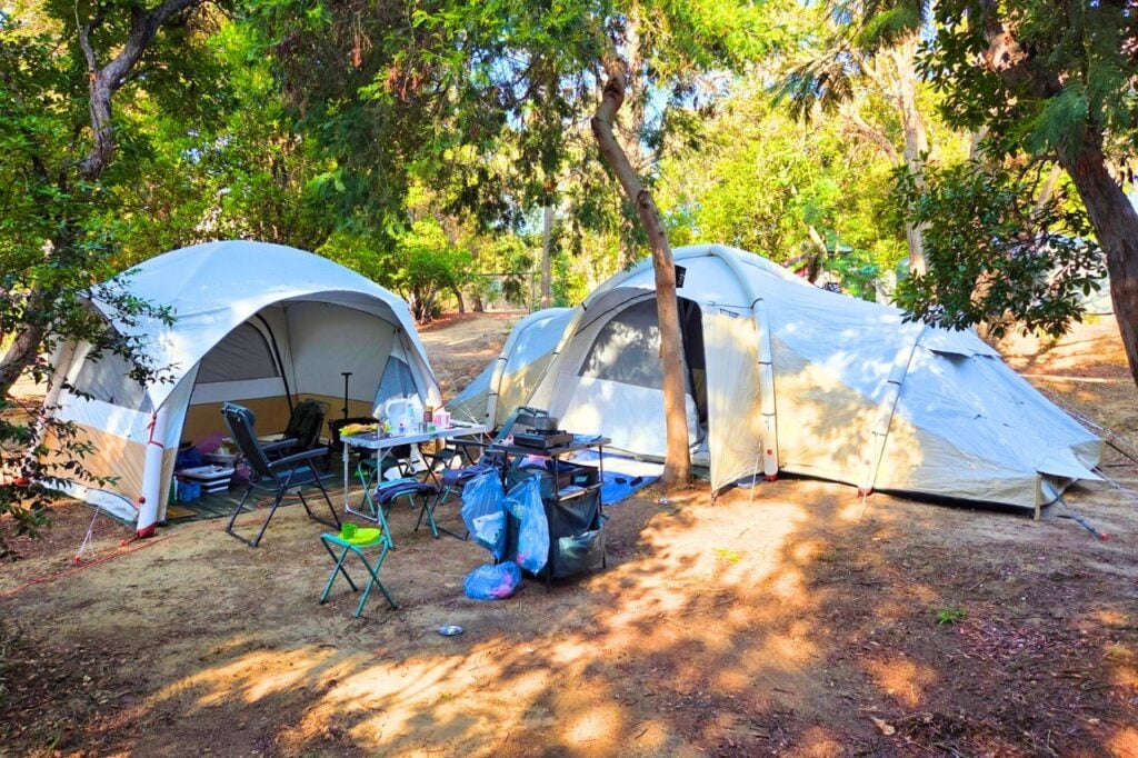 camping with two tents