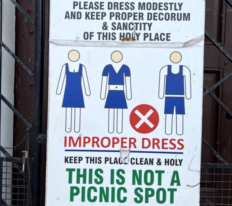 Sign outside a church