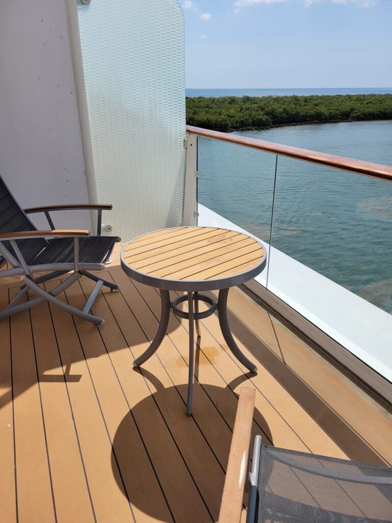 Sunny cruise balcony