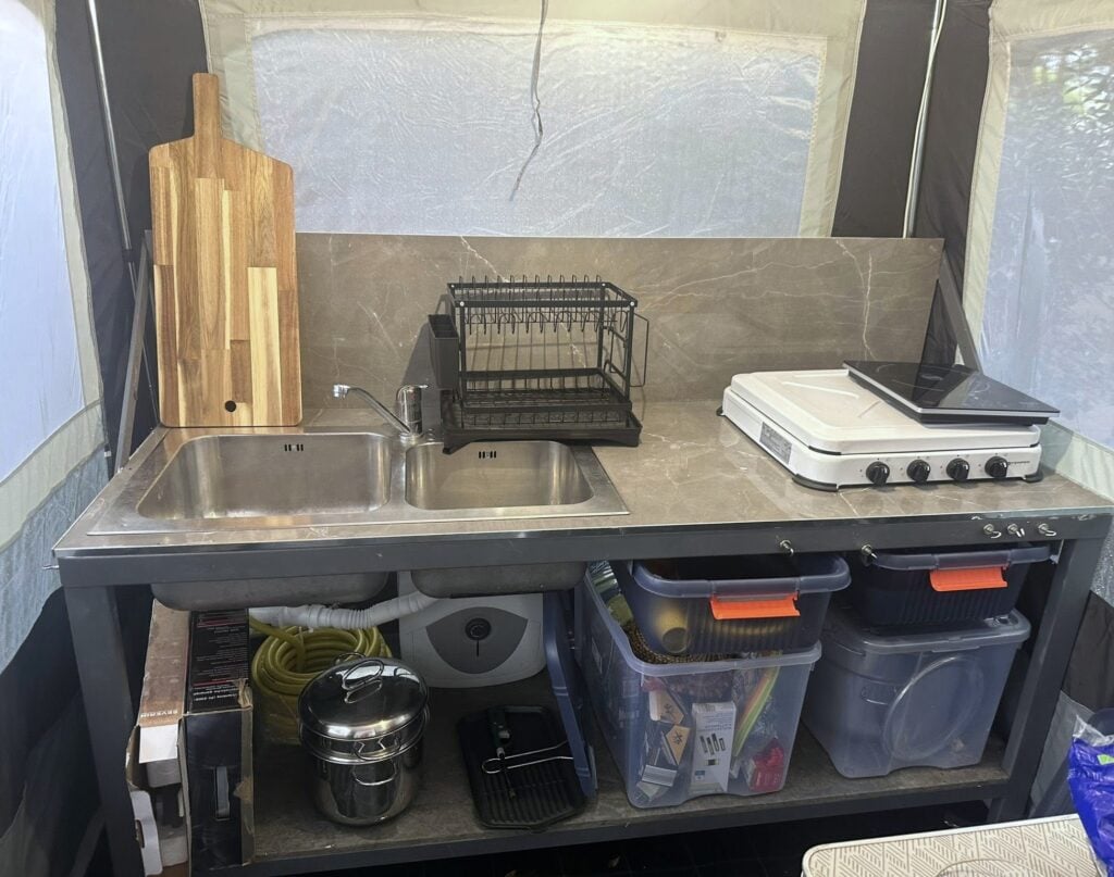 camping kitchen setup