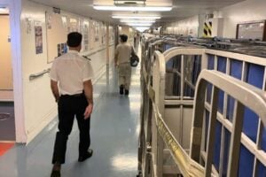 crew only area on a cruise ship